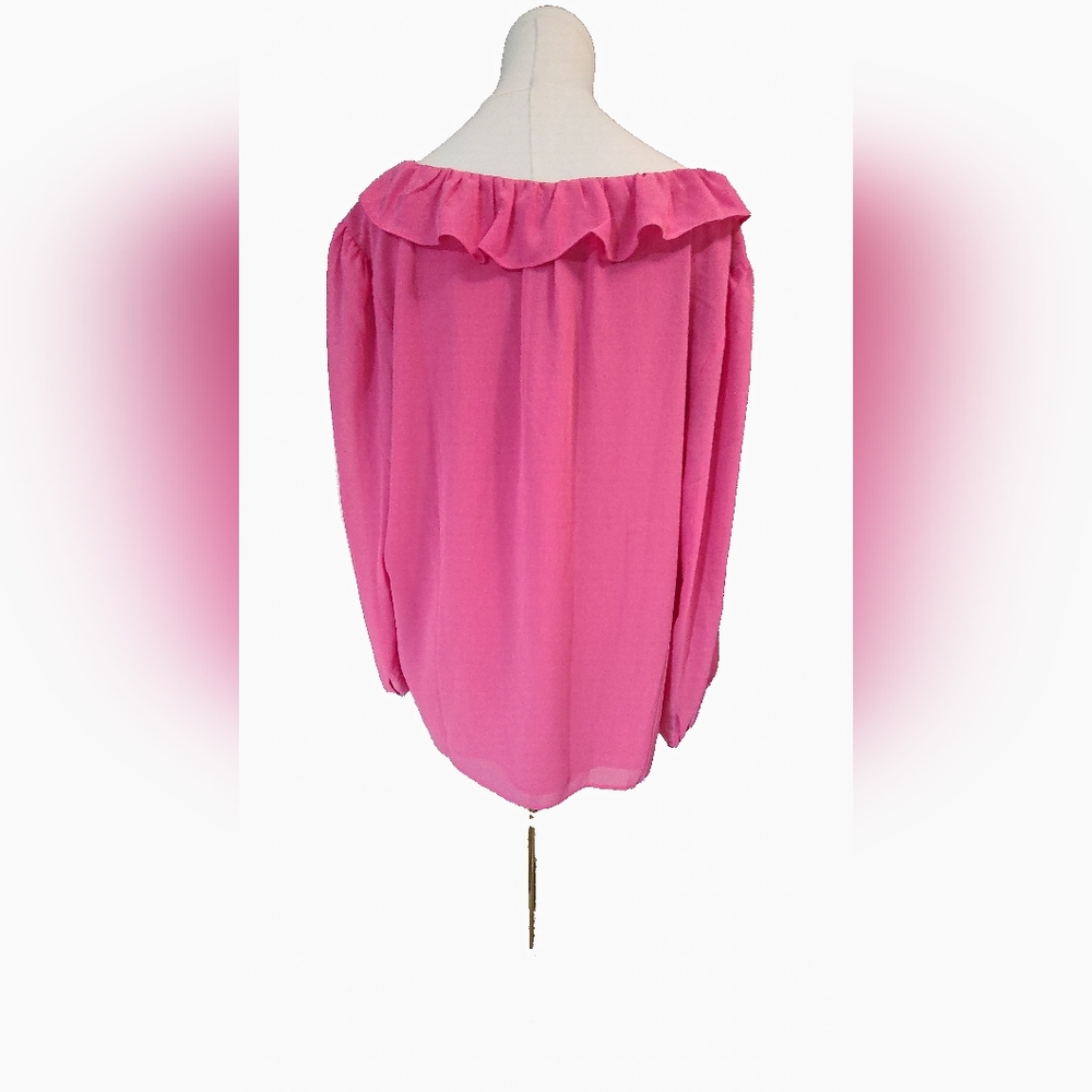 J.Crew Pink Ruffled Women's Top - Picture 4 of 5